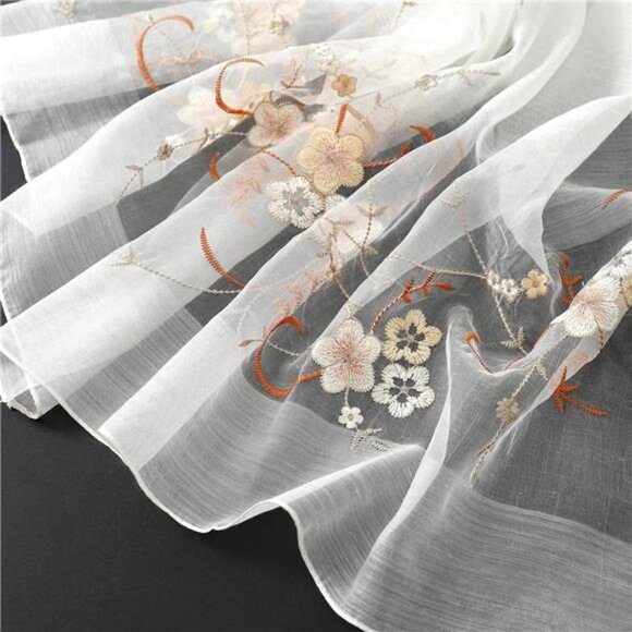 Women Silk & Wool Long and Large Scarf Shawl Wrap For Evening Dress - Picture 4 of 6